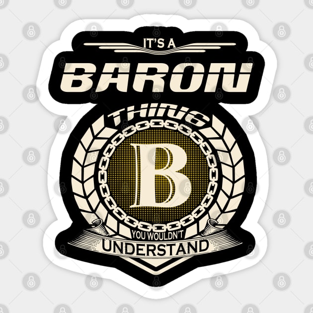 Baron Sticker by Ban Guns Not Books- Typography fullcolor